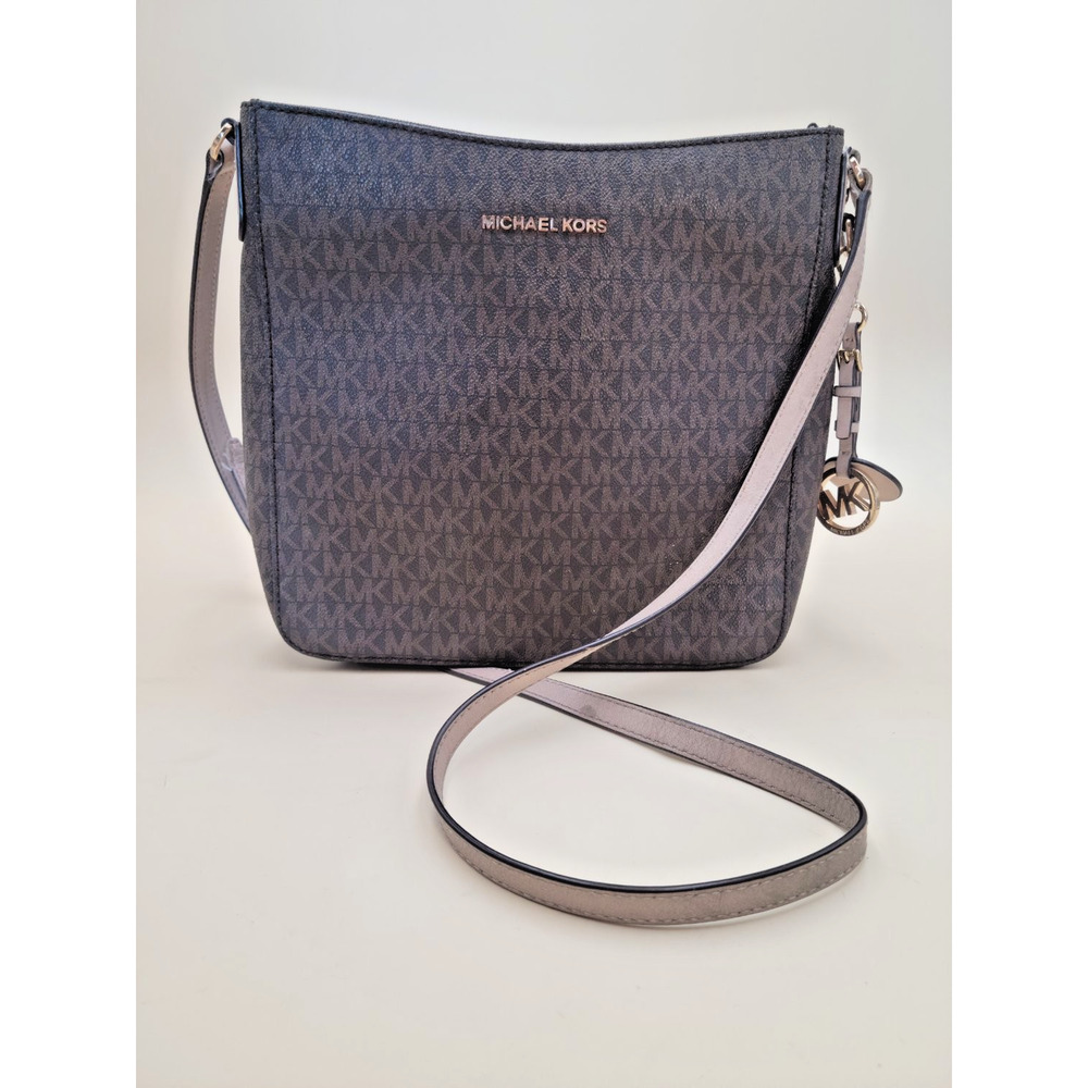 Michael Kors Jet Set East West Large Crossbody Bag Brown Monogram Canvas Purse - Picture 2 of 9